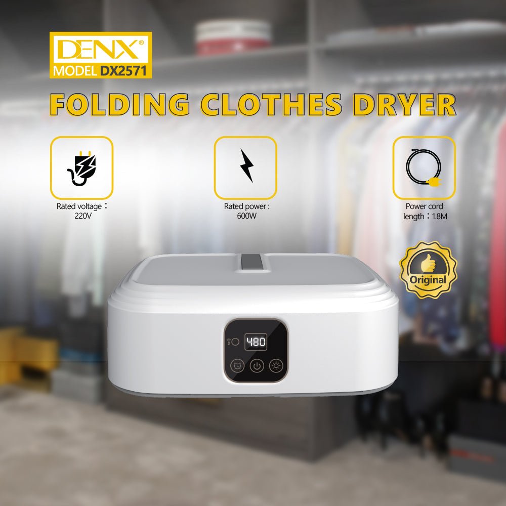 Denx Folding Clothes Dryer - folded/compact view