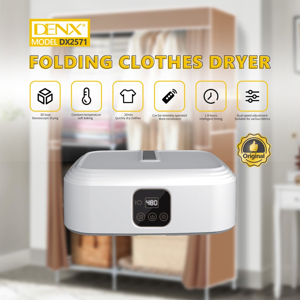 Denx Folding Clothes Dryer - in use